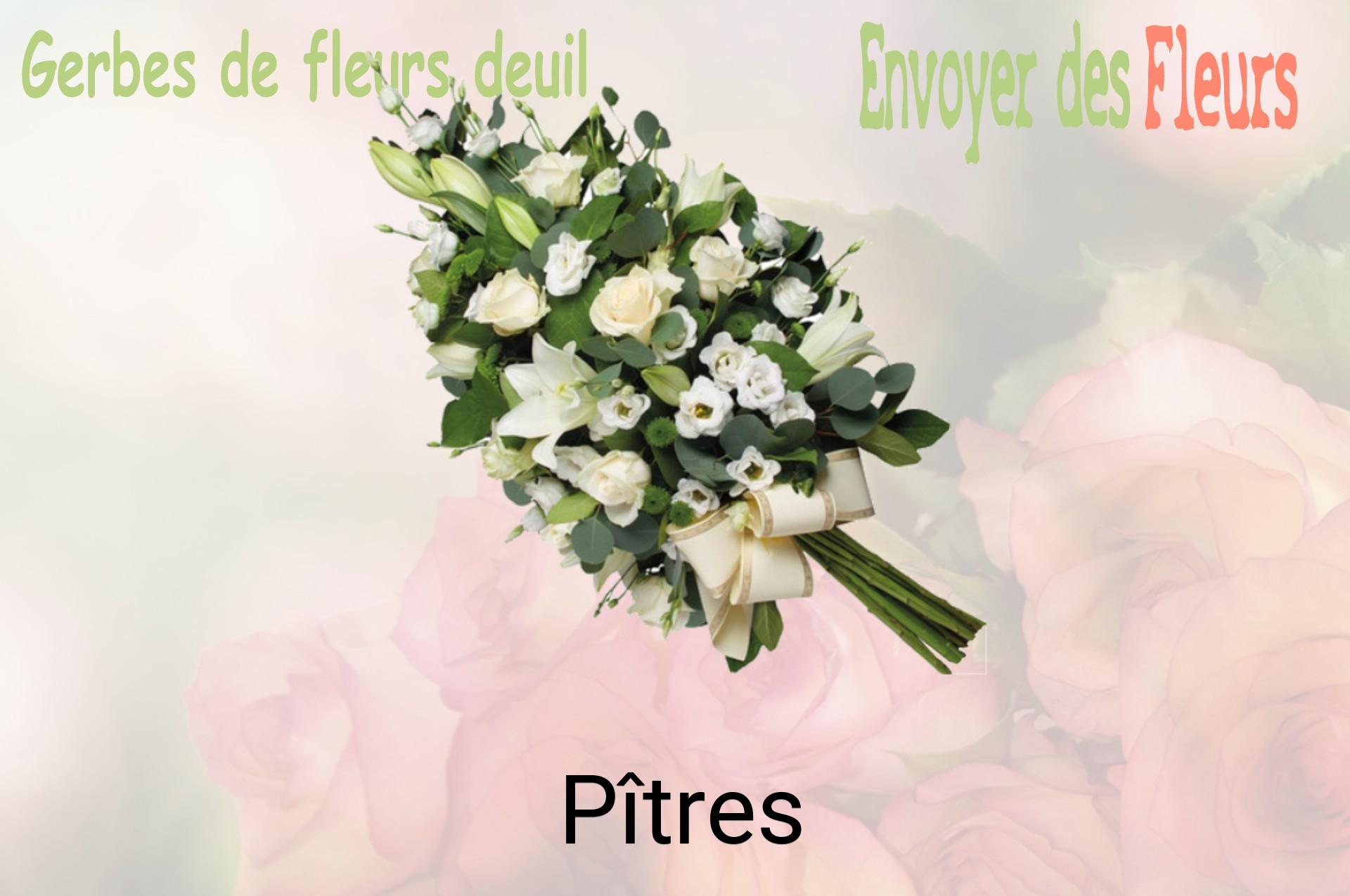 Gerbe de fleurs de deuil livrée à Pîtres